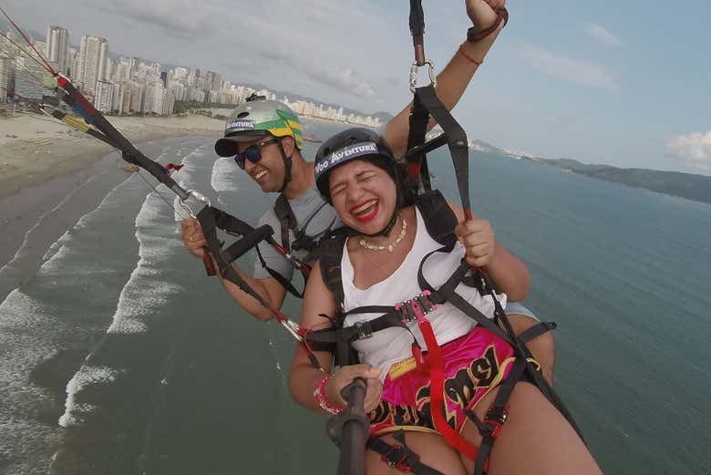 Voando no litoral paulista