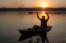 Balade en kayak sur le fleuve Parnaíba au coucher du soleil