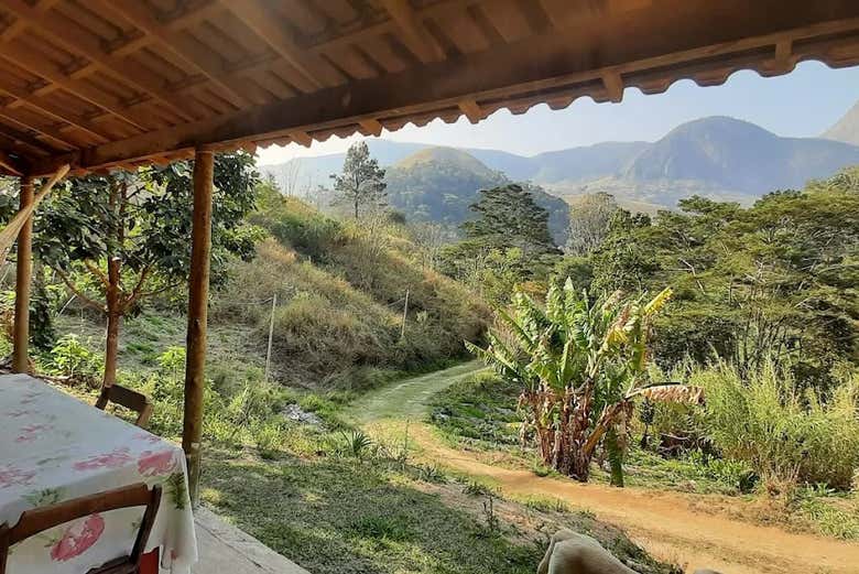 La vista desde uno de los refugios