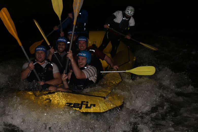 Rafting at night