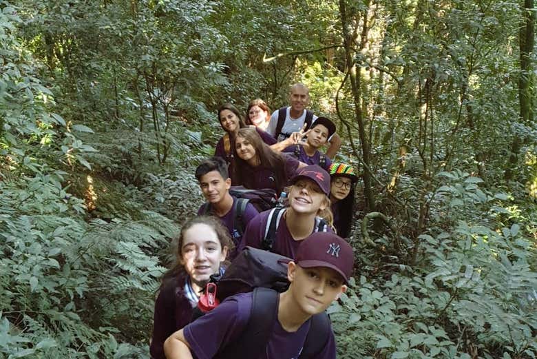 Enjoying the hiking route