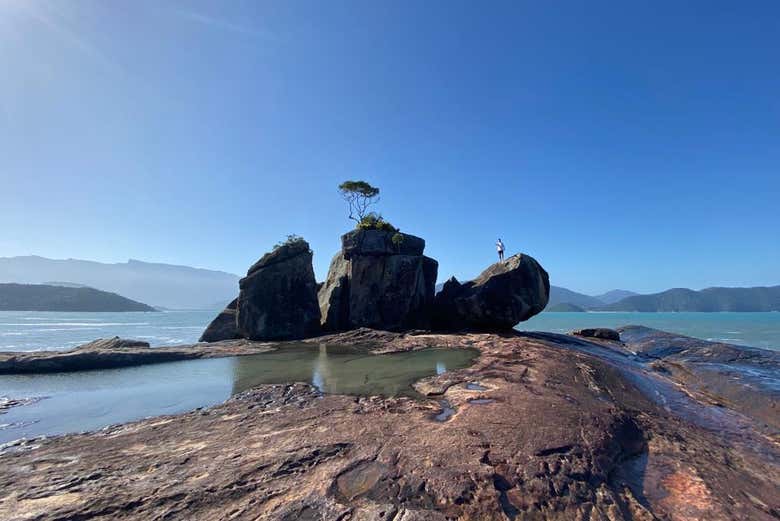 Rock formations along the route
