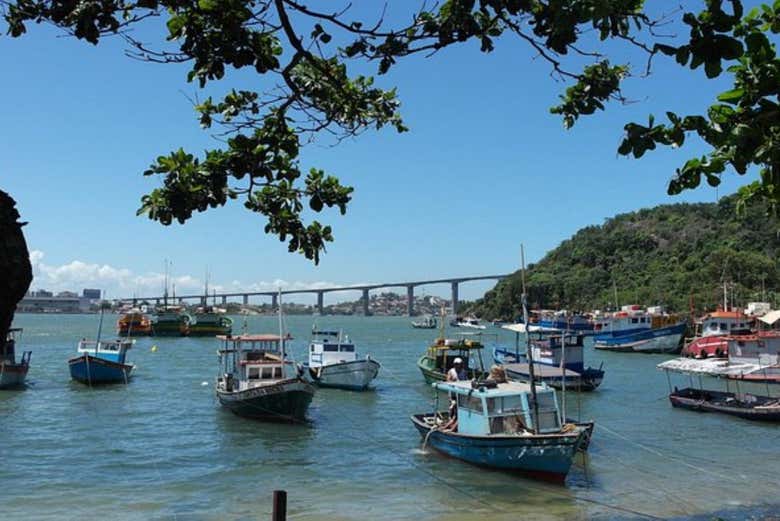 Barcos na praia de Vilha Velha
