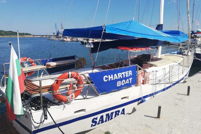 Detalle de uno de los barcos