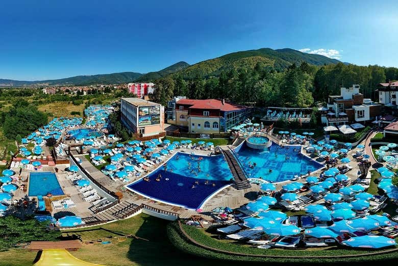 Vista aérea del balneario de Sapareva Banya