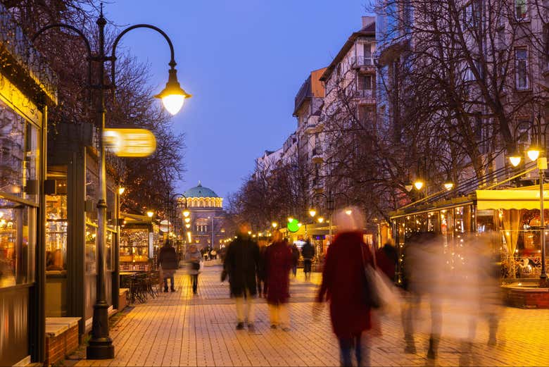Bulevar Vitosha al atardecer 