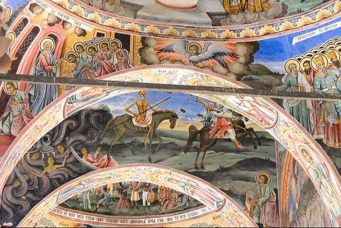 Dipinti sul soffitto del Monastero di Rila