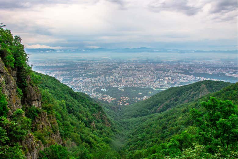 Vistas de Sofía desde la montaña Vitosha