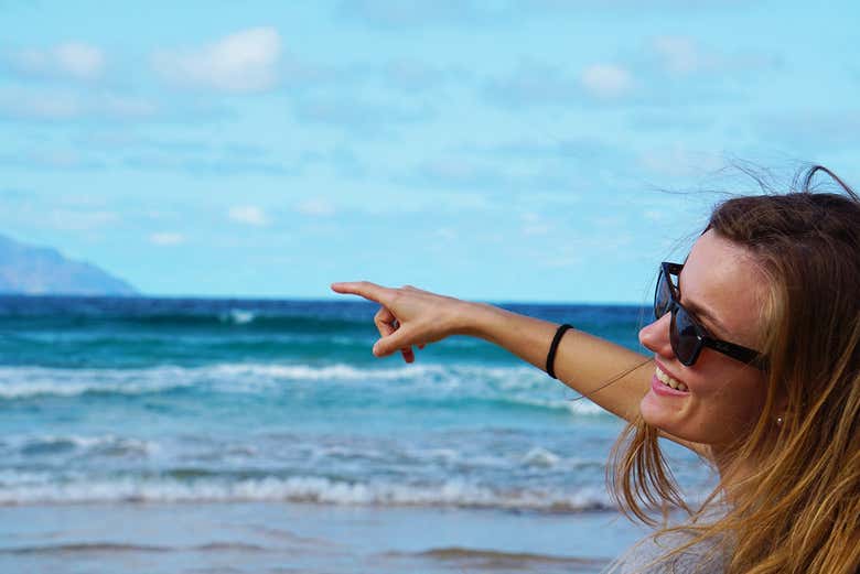 Enjoying the beach