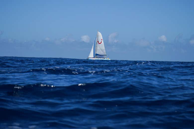 En el azul intenso del Atlántico