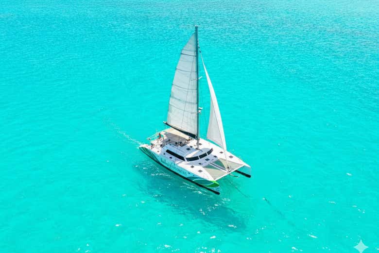 O catamarã em que vamos navegar