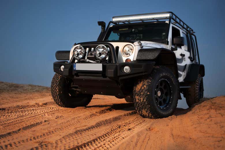 Riding in a jeep around Cape Verde