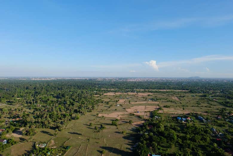 Momento foto no Angkor Balloon! 