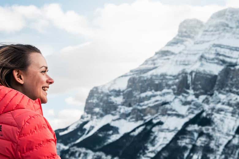 Contemplando los famosos Hoodoos de Banff