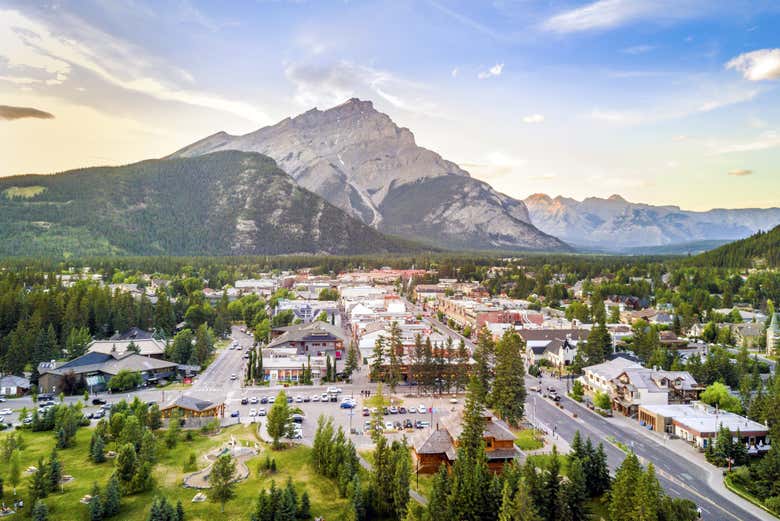 Vista aéra de Banff