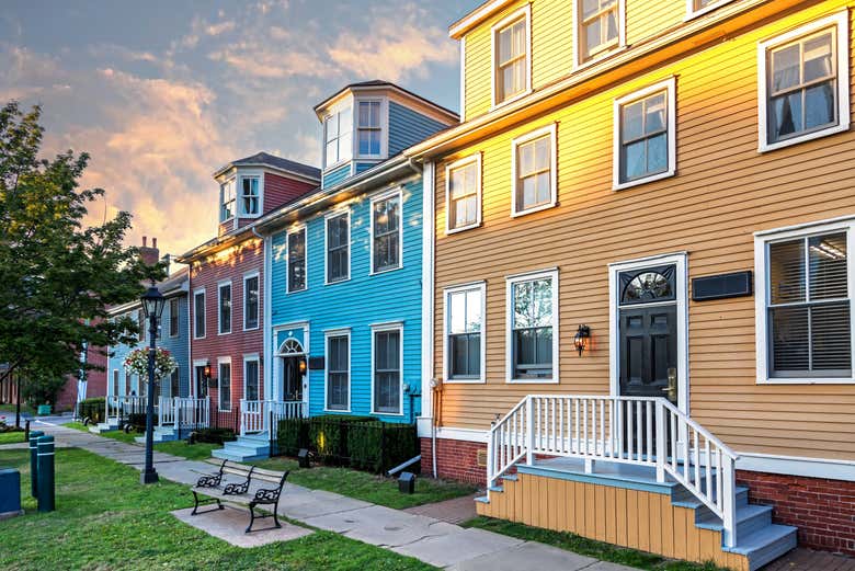 Coloridas casas victorianas en Charlottetown