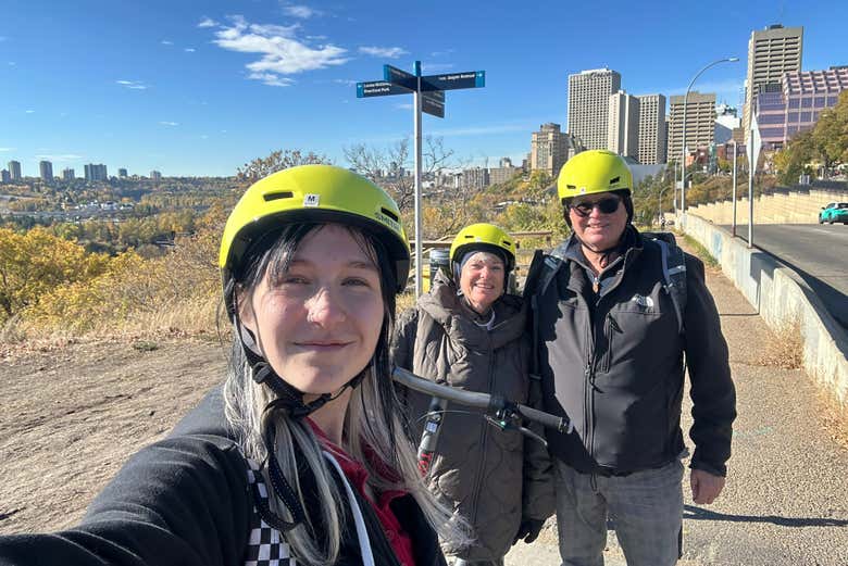 ¡Momento selfie durante el tour por Edmonton!