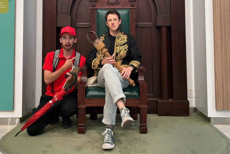 Disfrutando del free tour por Edmonton