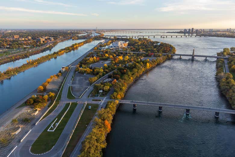 Vue aérienne du circuit Gilles-Villeneuve de Montréal