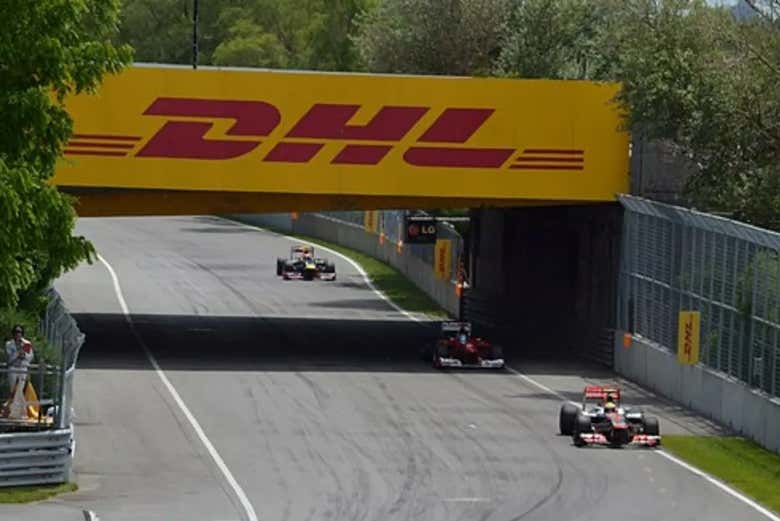 Pista de carrera en el circuito de Montreal