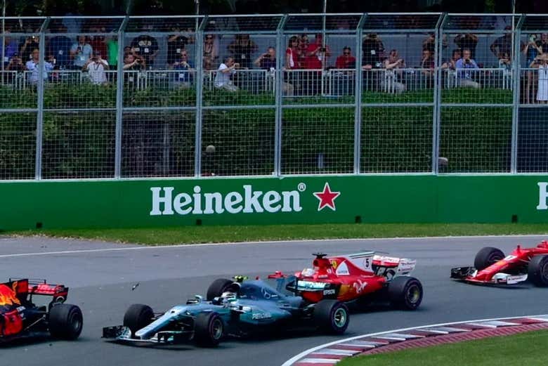 Durante la competición de la Fórmula 1 de Canadá