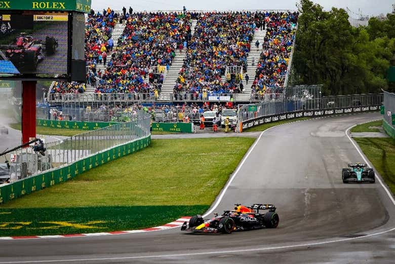 Pendant le Grand Prix de Formule 1 du Canada