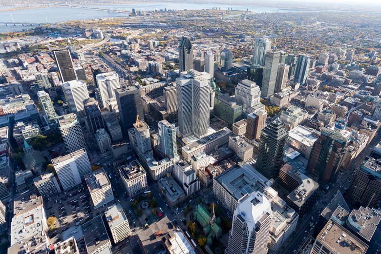 Vista aerea di Montréal