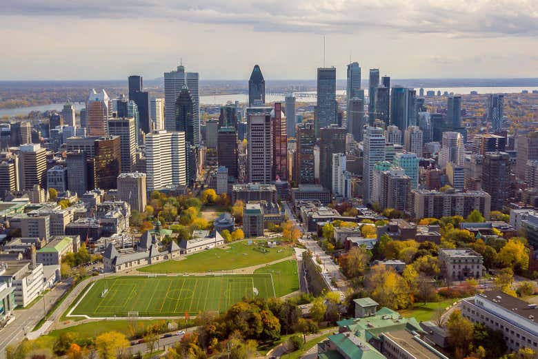 Vista panoramica del centro di Montréal