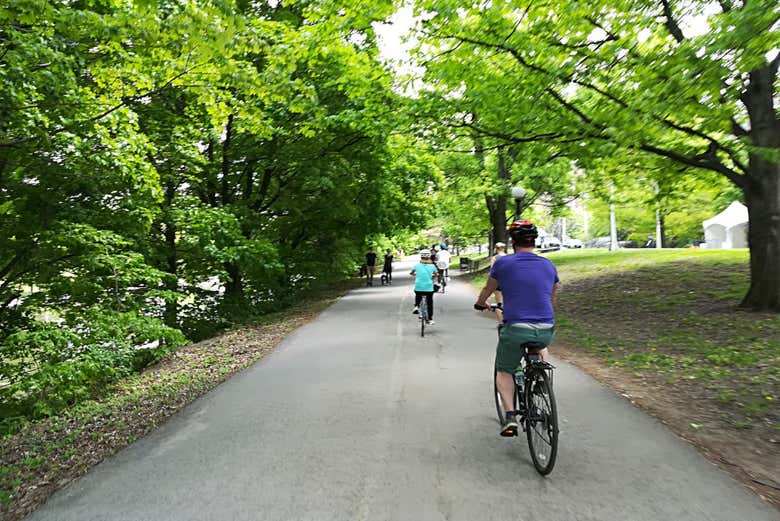 Durante el tour en bicicleta