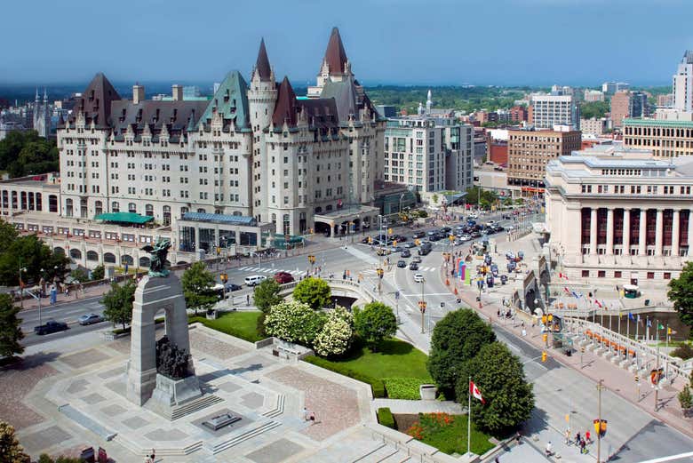 Vue aérienne sur Ottawa