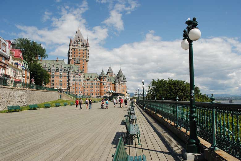 Disfrutando del tour privado por Quebec