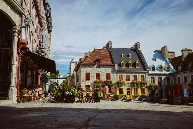 Uma das praças do Vieux-Quebec