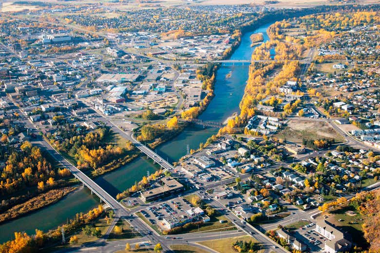 Vistas aéreas de Red Deer