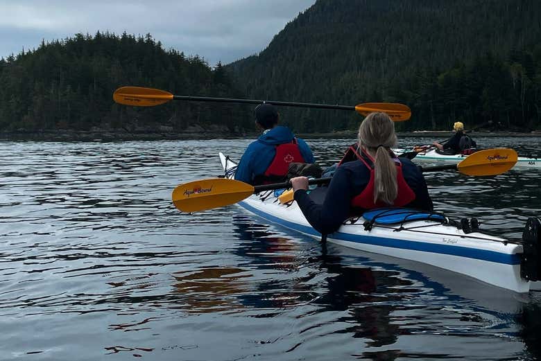 Durante il tour in kayak