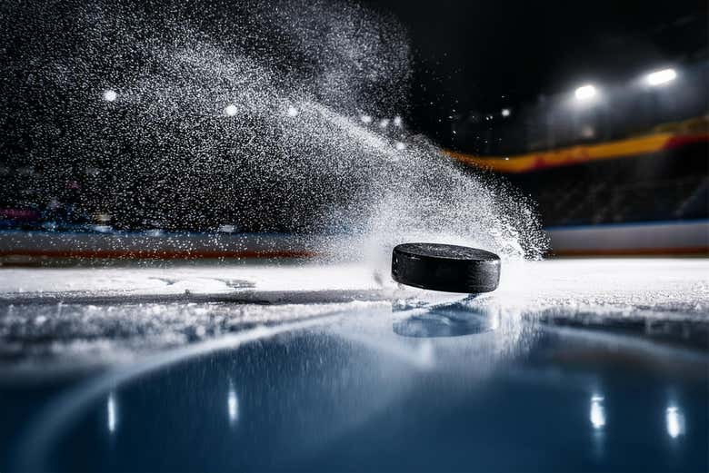 Você desfrutará de uma emocionante partida de hockey no gelo