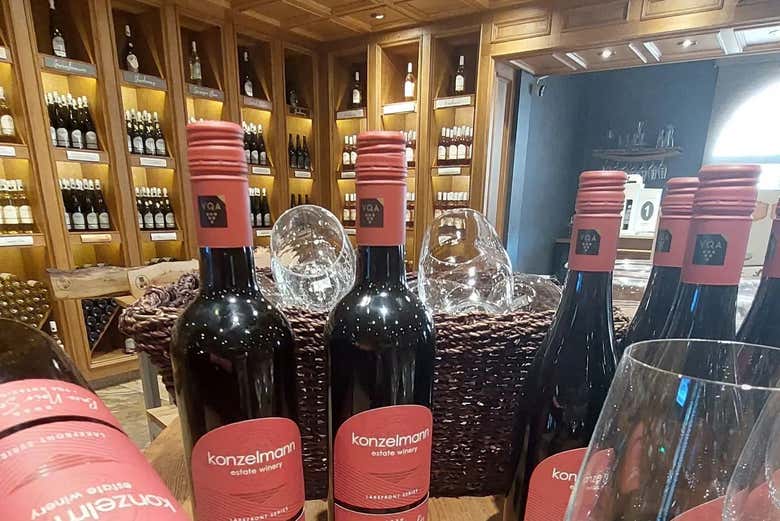 Você poderá degustar vinhos na vinícola Konzelmann Estate Winery