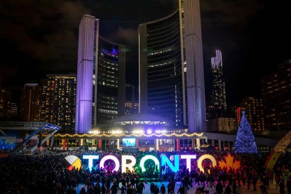 Tour de las luces de Navidad de Toronto en autobús