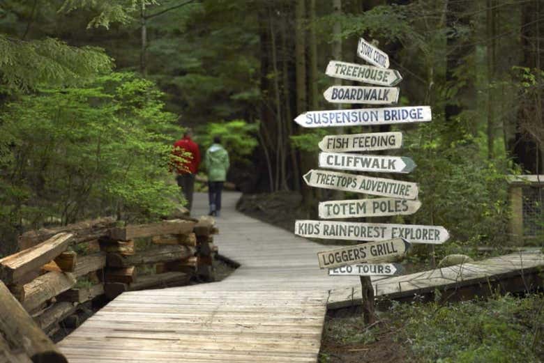 Le attrazioni del Capilano Suspension Bridge Park