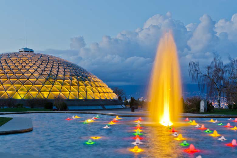 Una de las fuentes del parque Queen Elizabeth