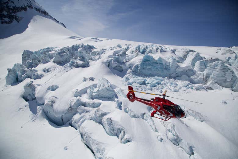 Disfrutando del paseo en helicóptero por Whistler