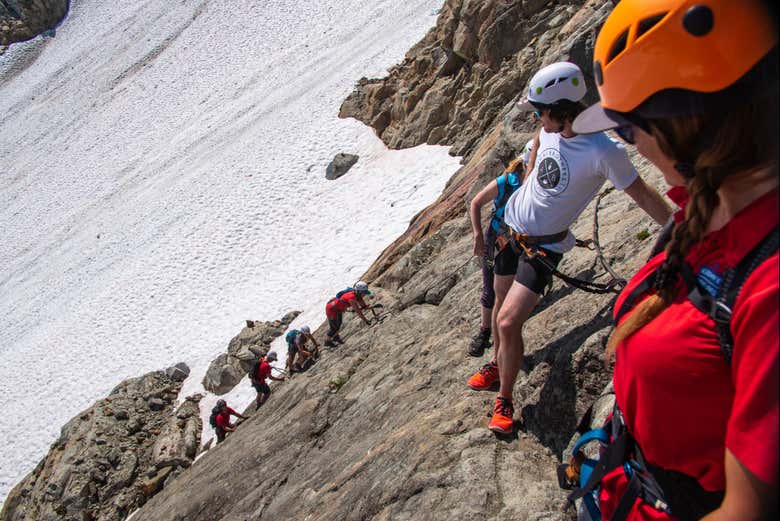 Escalando por la montaña Whistler