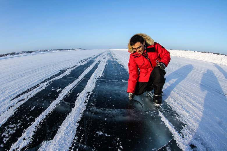 Probando la Ice Road de Yellowknife
