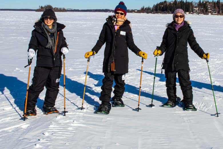 Trekking con raquetas de nieve por Canadá