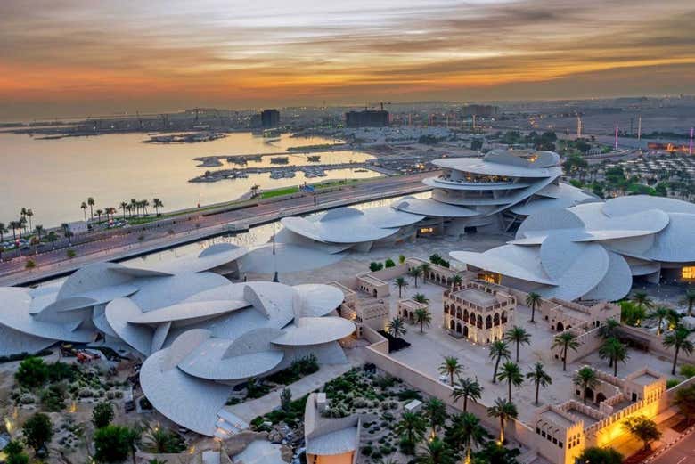 Vista aérea del Museo Nacional de Qatar