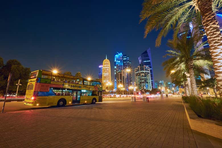 Tour nocturno en el autobús de Doha