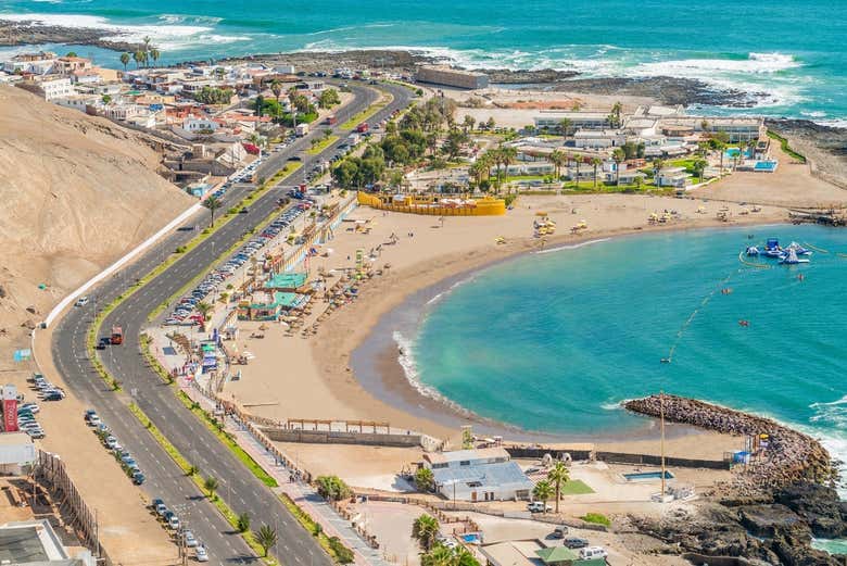 Vista panoramica delle spiagge di Arica