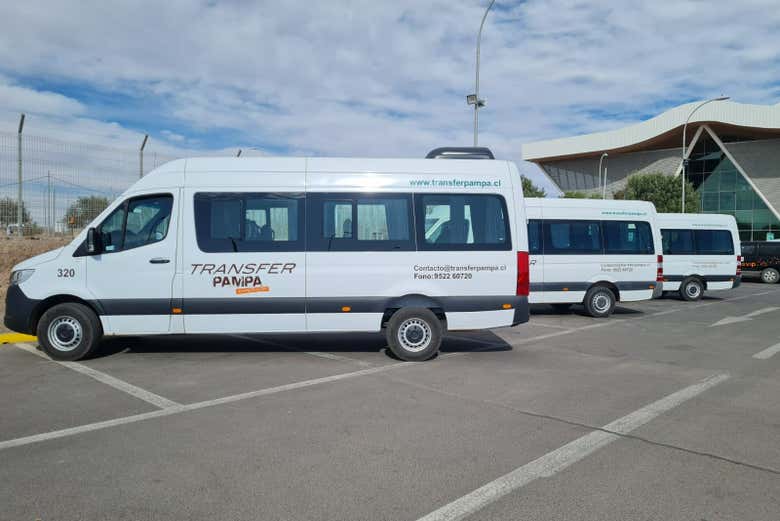 Waiting for passengers at the airport