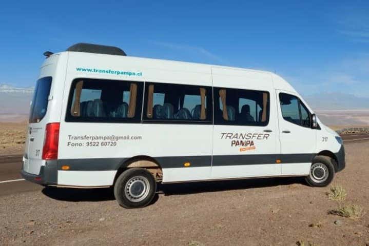 One of the transport vehicles