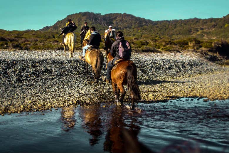 Passeio a cavalo pelo Parque Tepuhueico