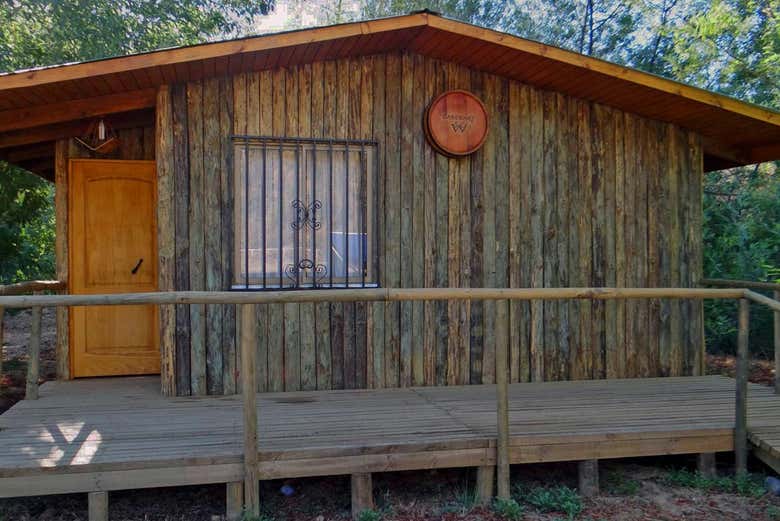 Cabana junto aos vinhedos